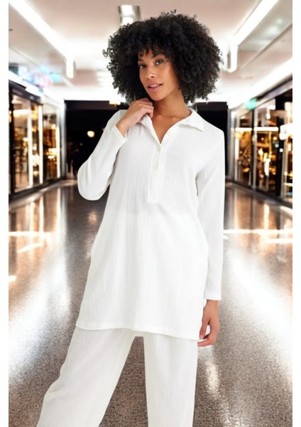 Baharlık Gömlek Yaka Rahat Elbise