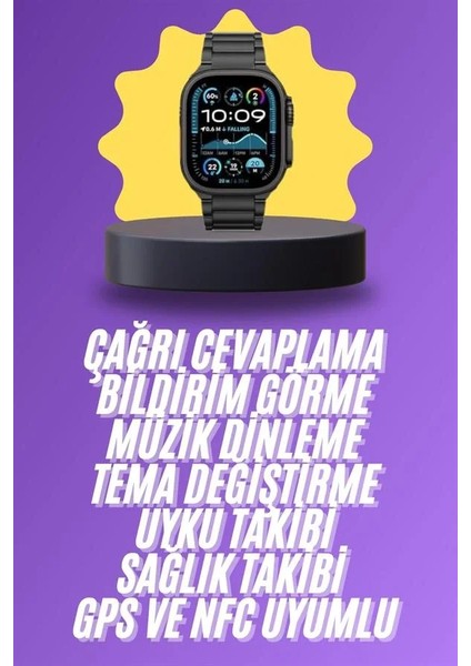 Ultra 3 Kordonlu Amoled Ekran Akıllı Saat Çok Fonksiyonlu Uyku ve Sağlık Takibi fiyatları
