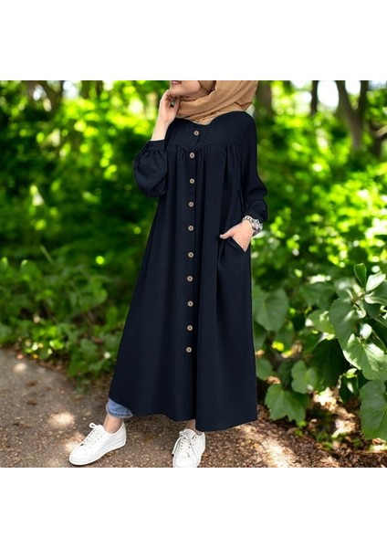 Büzgülü Gömlek Yaka Keten Elbise fiyatları