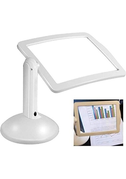 3x 360 Derece Döndürme Ekranlı, Çok Fonksiyonlu Masaüstü Büyüteç 3x - Lisinya