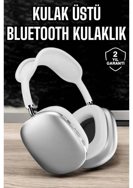 P9 Air Max Kablosuz 5.0 Mikrofonlu Bluetooth Kulaklık Beyaz Yüksek Ses Kaliteli