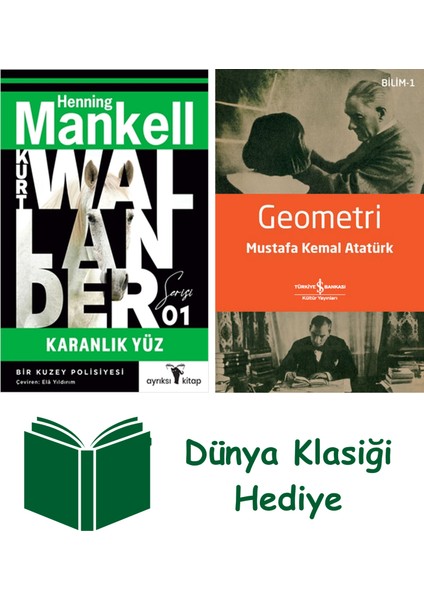 Kurt Wallander 1 - Karanlık Yüz + Geometri + Dünya Klasiği Hediye