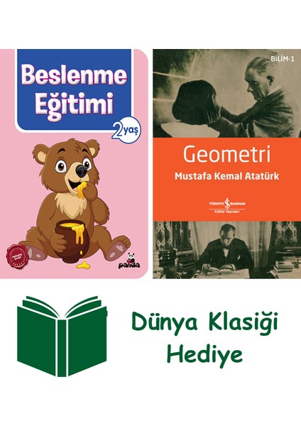 2 Yaş Beslenme Eğitimi + Geometri + Dünya Klasiği Hediye