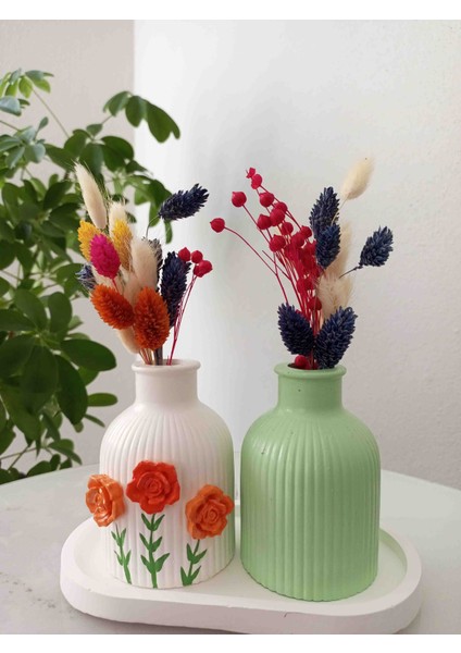 Dekoratif Vazo Set Bohem Stil Minimal