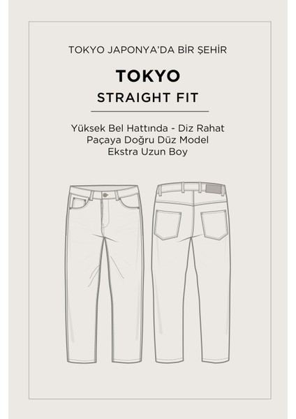 Erkek Antrasit Eskitme Yıkama Tokyo Straight Fit Jean Pantolon A42Y3535