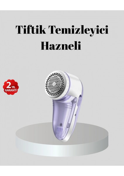Şarjlı Tiftik Temizleyici – Çıkarılabilir Hazneli, Anti-Statik Fırçalı, USB Şarjlı