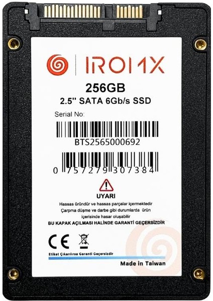 256GB 540/460MB/S 2.5" Sata 3.0 SSD IR256GS3 fiyatları