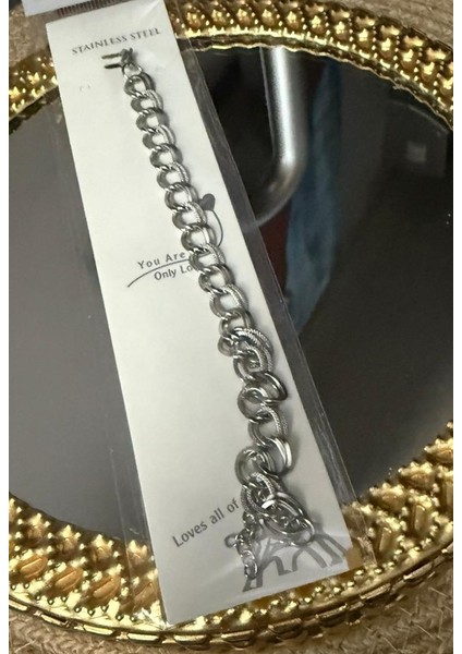 Gümüş Renk Samanyolu Zincir Çelik Bileklik- Çelik Gümüş Rengi Trend Kalın Zincir Bileklik- modelleri