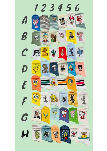 Seç Beğen Kendi 10'lu Setini Oluştur Pamuklu Kolej Çorap