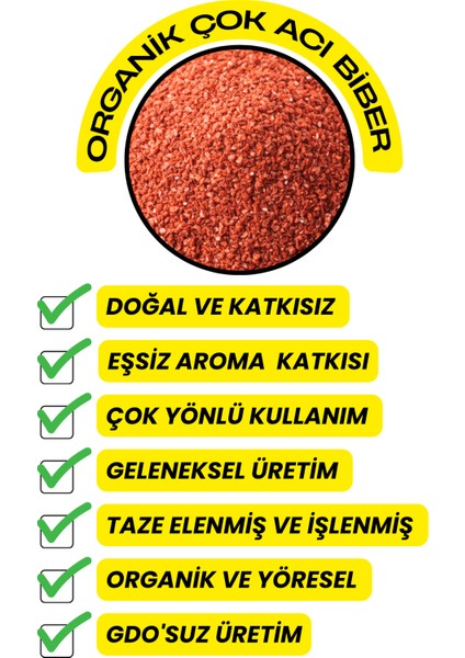 Çok Acı Biber - ( Organik , Katkısız , Yöresel) 500GR fırsatları
