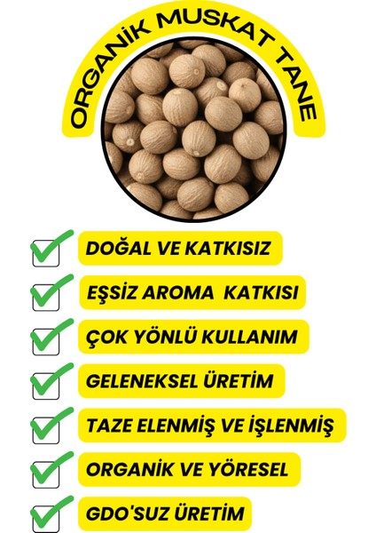 Muskat Tane - ( Organik, Elenmiş, Katkısız ) 25GR fırsatları