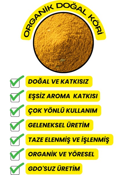 Köri - ( Taze Öğütülmüş, Katkısız,yeni Mahsül ) 250GR fırsatları