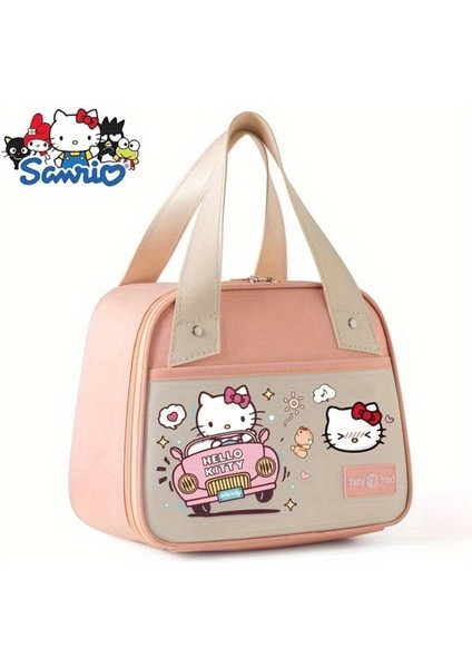 Beslenme Çantası Hello Kitty Figürlü Izoleli Sıcak Soğuk Koruma Geniş Kapasiteli AD15125