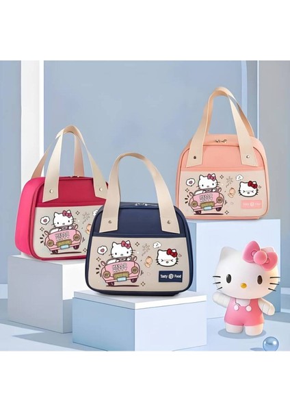 Beslenme Çantası Hello Kitty Figürlü Izoleli Sıcak Soğuk Koruma Geniş Kapasiteli AD15125 modelleri