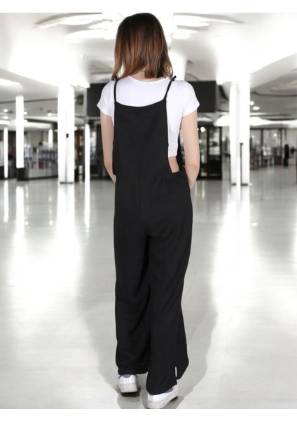 Askılı Yazlık Rahat Keten Tulum