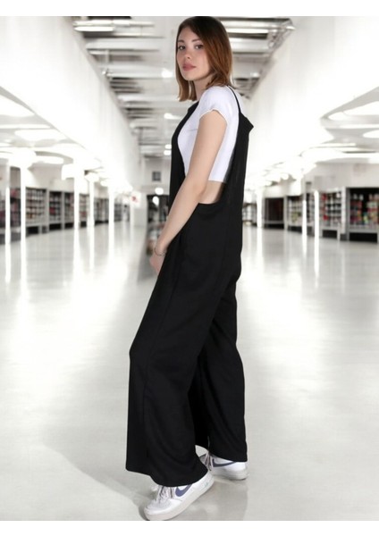 Askılı Yazlık Rahat Keten Tulum