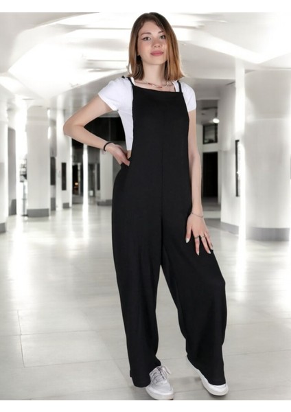 Askılı Yazlık Rahat Keten Tulum