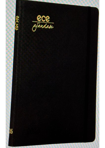 Alaçatı Haftalık 2026 Ajandası 18,5 cm x 23,5 cm Siyah Yeni (Kısmet Kırtasiye)