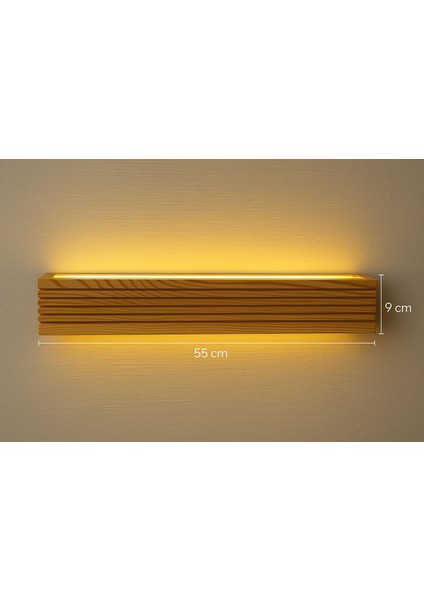 Duvar Aplik Yansıtma Tasarımlı Çift Yönlü Ahşap Salon Hol Cafe Otel Duvar Aplik Avize