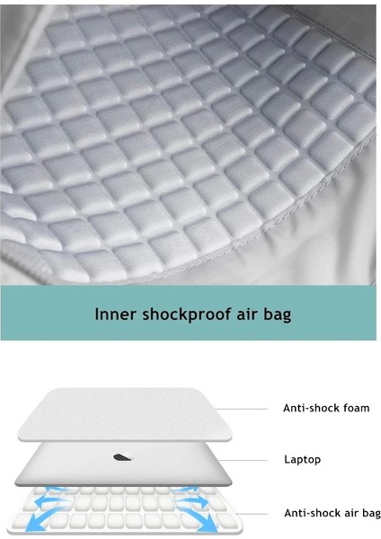 Apple iPad Pro 11 2025 Için Tablet Çantası 2 Bölmeli AL4227 Krem Pembe Mavi