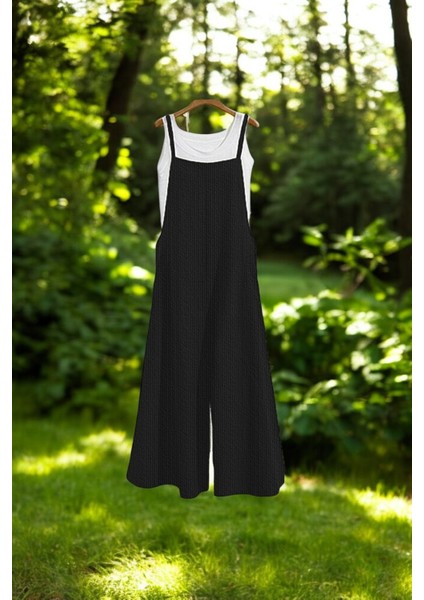 Bol Kesim Yazlık Askılı Keten Tulum modelleri