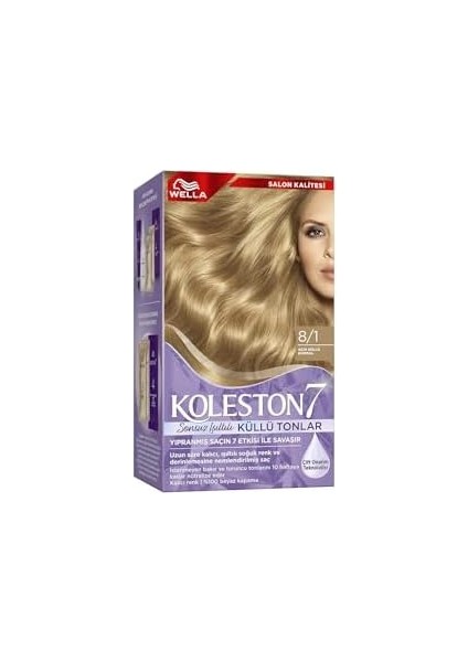 Koleston Kit 8-1 Açık Küllü Kumral Saç Boyası