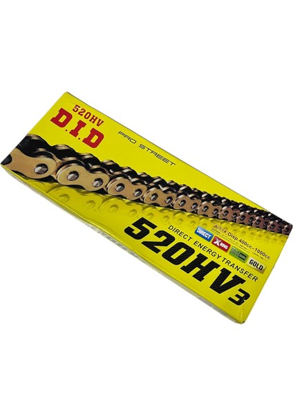 Motosiklet Zincir 520 x 128 Bakla Oringli Gold Did fiyatları