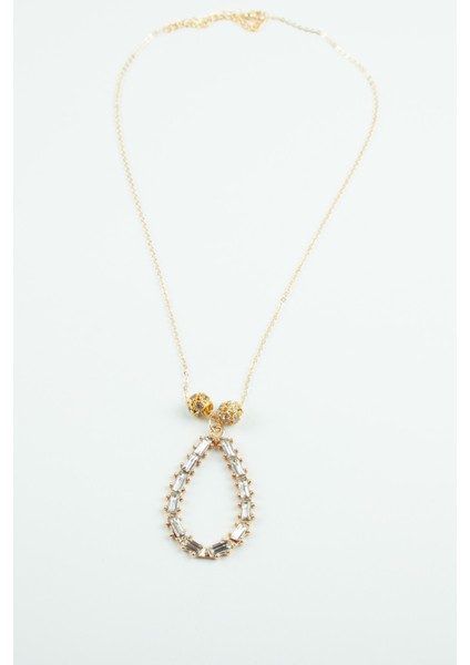 Ince Zincir Baget Taş Uçlu Gold Rondela Detay Kolye fırsatları