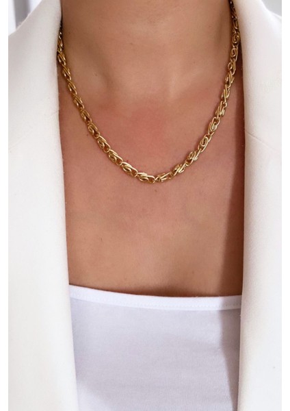 Geçme Zincir Gold Kolye