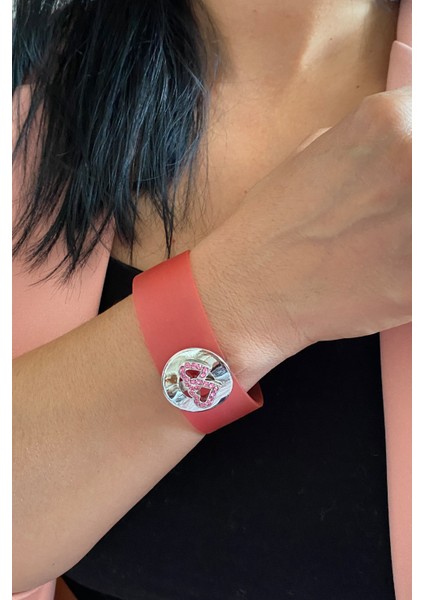 Kalp Detay Silikon Bileklik