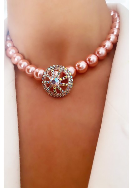 Pembe Istiridye Incisi Görünümlü Kolye fiyatları