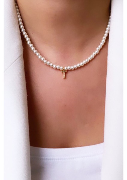 Inci Harf Kolye T Harfi