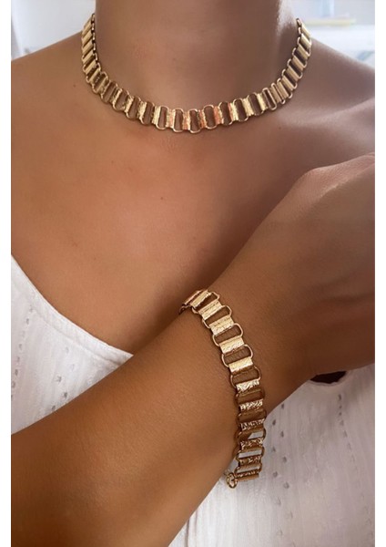 Geçme Zincir Kolye Bileklik Set