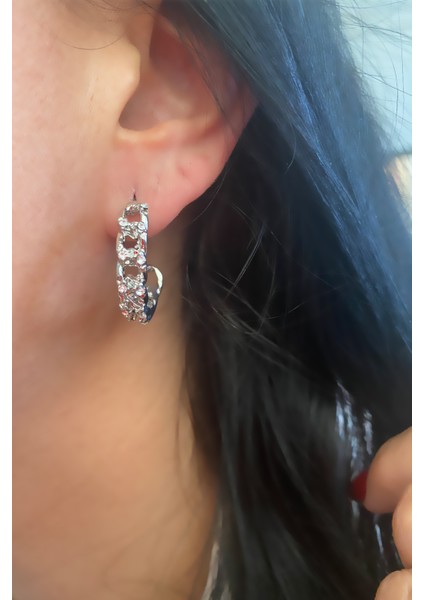 Gümüş Renk Halka Küpe modelleri