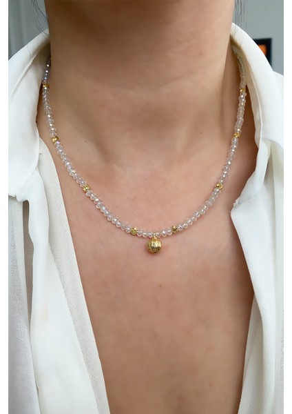 Dorika Detay Şeffaf Kolye