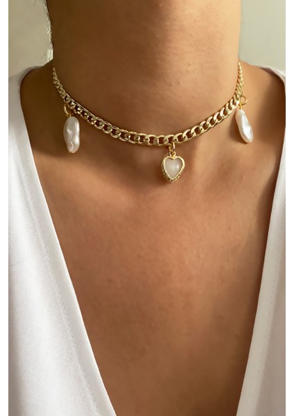 Gold Zincir Choker Kolye
