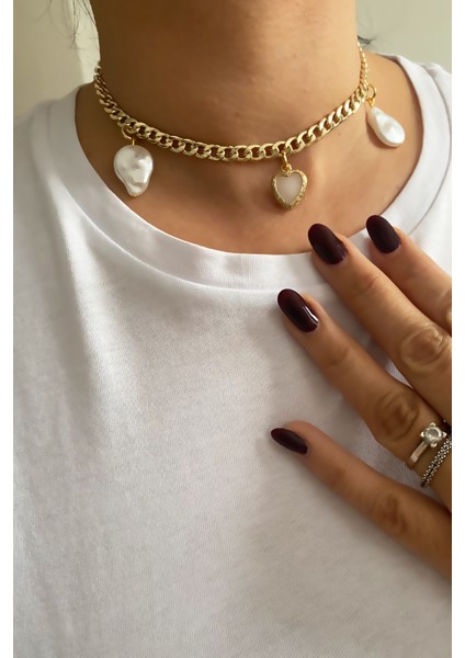 Gold Zincir Choker Kolye modelleri