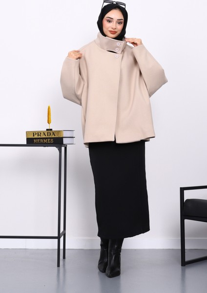 Vizon Cepli Oversize Kaşe Kaban fiyatları