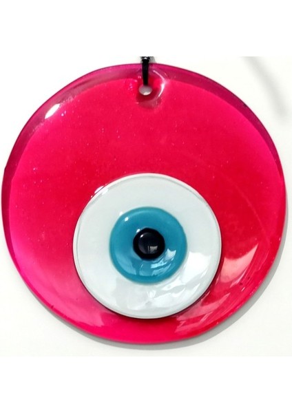 Şeffaf Pembe El Yapımı Cam Nazar Boncuklu Duvar Dekoru fiyatları