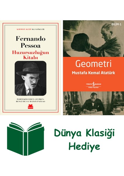 Huzursuzluğun Kitabı + Geometri + Dünya Klasiği Hediye
