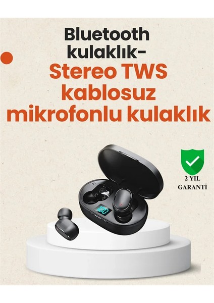 Tws Bluetooth Kulaklık Kulak Içi Kablosuz Dijital Göstergeli Çağrı Cevaplayabilen