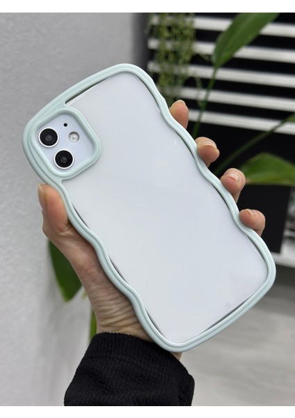 Apple Iphone 11 Uyumlu Kenarı Renkli Dalgalı Darbe Önleyici Şeffaf Silikon Kılıf fiyatları