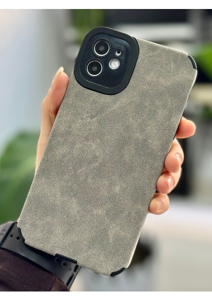 Iphone 11 Uyumlu Alcantara Tasarımlı Esnek Silikon Kılıf modelleri