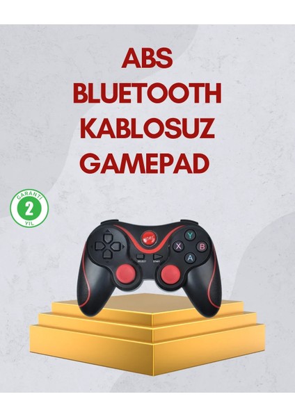 Ergonomik Tasarımlı Kablosuz Bluetooth Gamepad Titreşimli