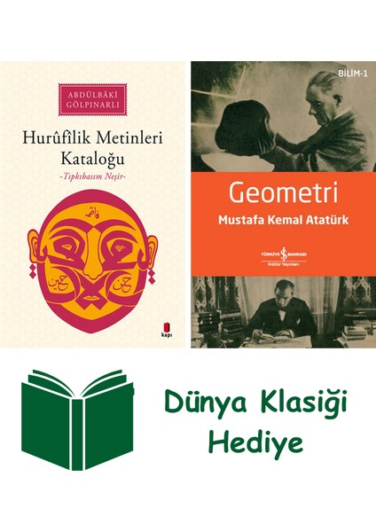 Hurûfîlik Metinleri Kataloğu + Geometri + Dünya Klasiği Hediye