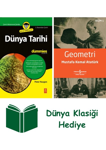 Dünya Tarihi For Dummies + Geometri + Dünya Klasiği Hediye