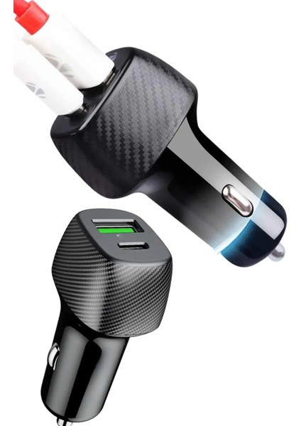 Araç Içi Şarj Cihazı 38W Güç Kapasiteli Type-C Girişli Araba Çakmaklık indirimleri