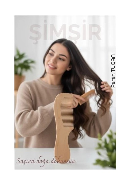 Bfs Doğal Şimşir Ahşap Tarak – 16 Cm, Anti-Statik, Kepek Karşıtı ve El Yapımı