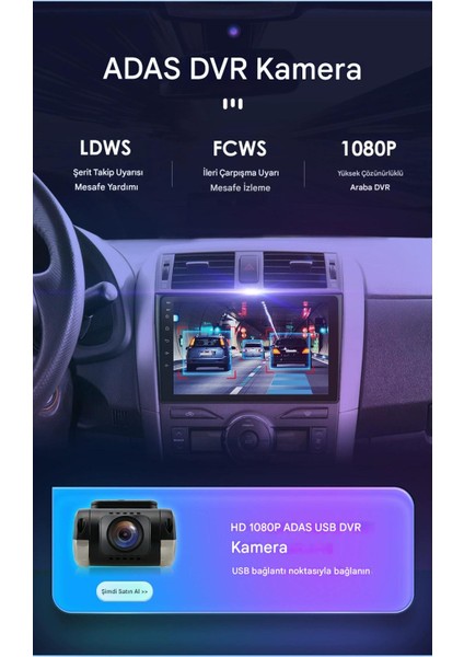 2007-2013 Toyota Corolla | 9 Inç Carplay & Wifi | 8+128GB | Kameralı | Multimedya Navigasyon fırsatları