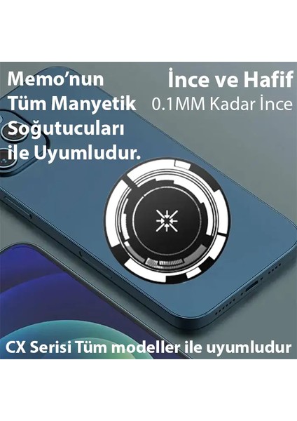 Memo Manyetik Metal Halka - Memo Telefon Soğutucu Uyumlu CX07-CX08 ve Manyetik Tüm - ?56?56E0-5G3 fiyatları